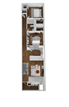 floor plan option in our apartment in Hurst, TX